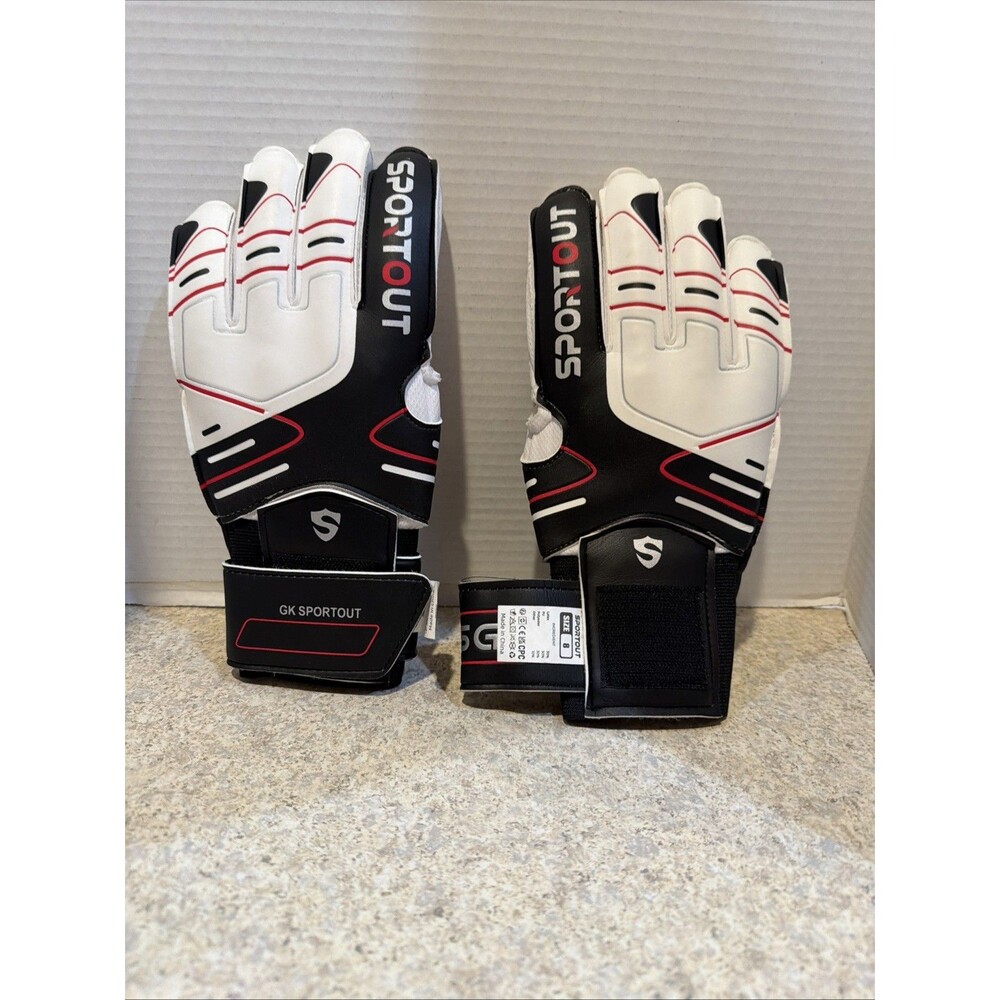 Sportout Goalie Gloves, Soccer Goalkeeper Gloves with -FLAT GRIP Size 8